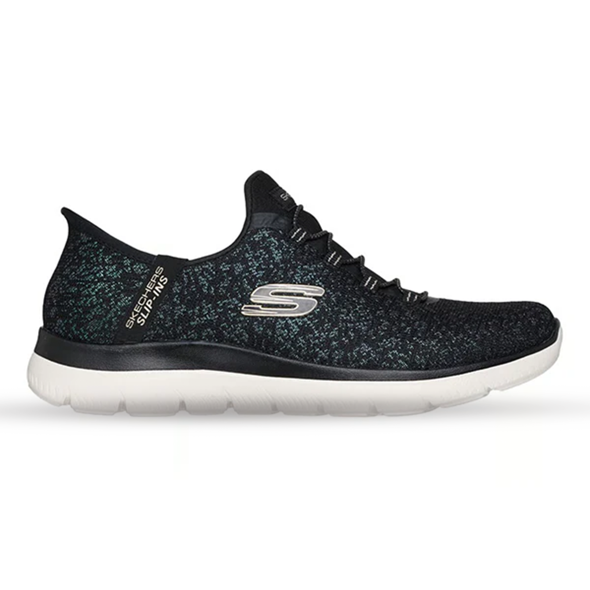 كوتشي اسكتشرز طبي حريمي أسود في ذهبي Skechers Slip-ins 150280/BKGD
