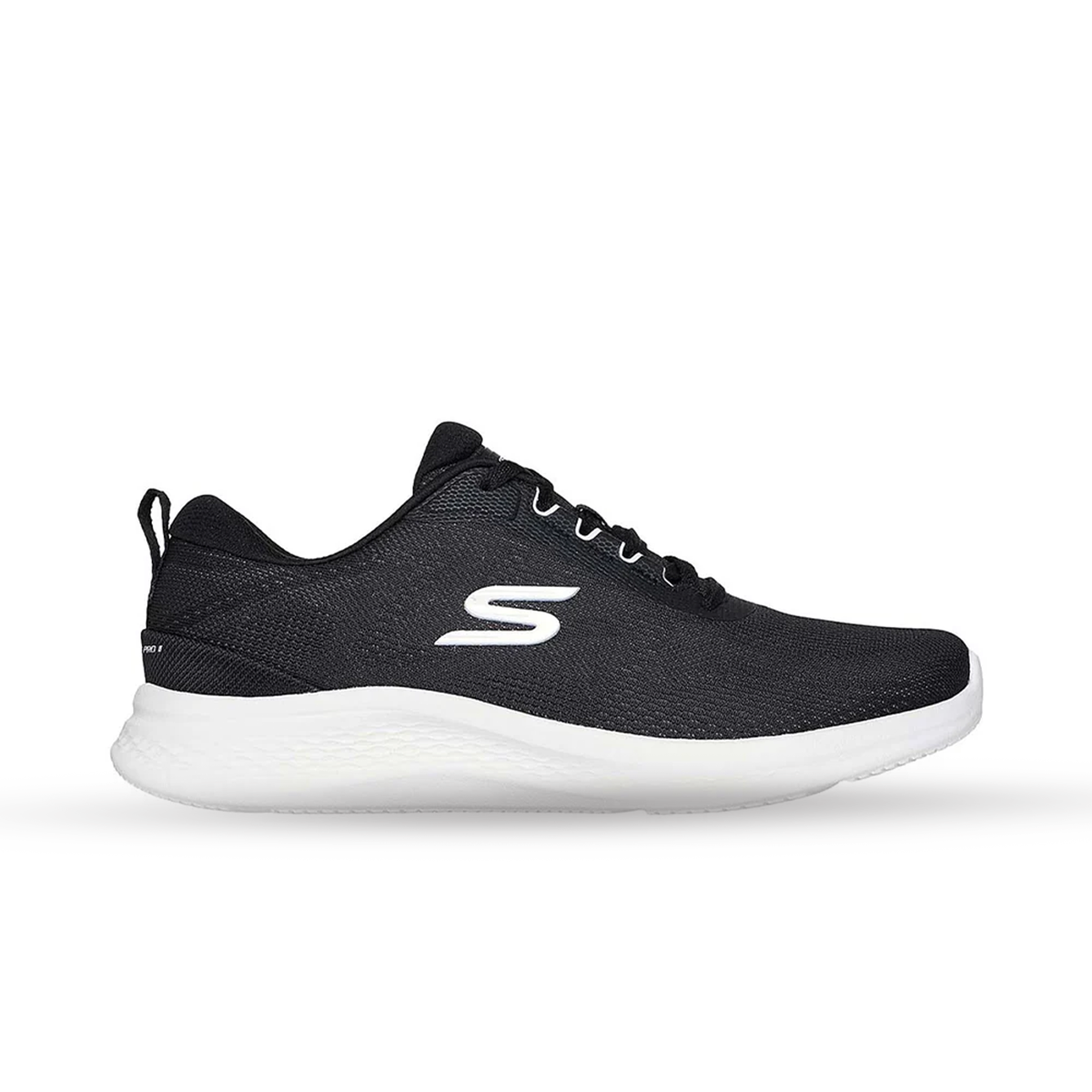 حذاء سكيتشرز أسود نسائي سهل الارتداء ونعل أبيض – Skechers 150620/BKW