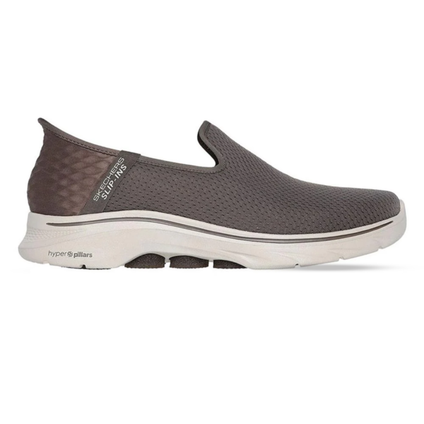216551-TPE حذاء سكيتشرز رجالي طبي بيج ميموري فوم Skechers Slip-ins GO WALK 7