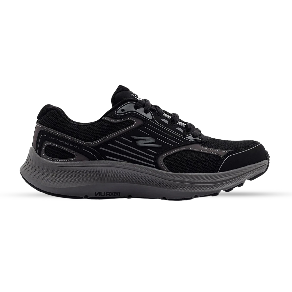 كوتشي اسكتشرز جو ران رجالي / حريمى أسود في رمادي SKECHERS Go run 220866/BKCC