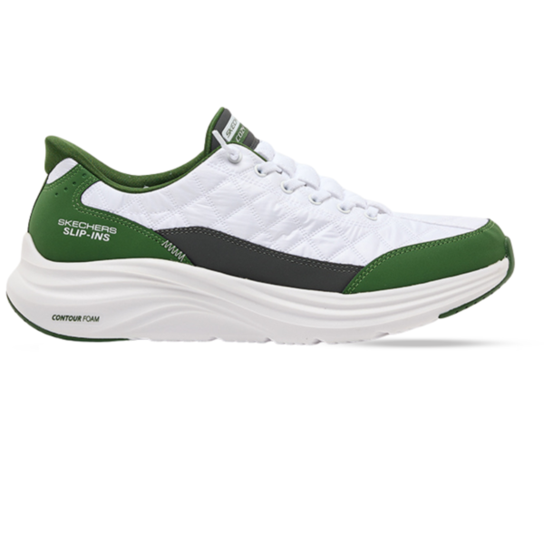 حذاء سكيتشرز رجالي طبي أبيض Skechers Slip-ins Contour Foam