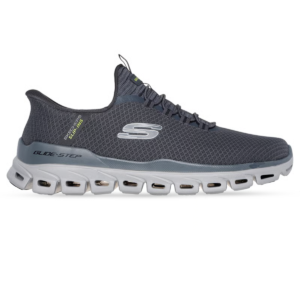 حذاء سكيتشرز رجالي طبي رمادي فحمي Skechers Slip-ins Glide-Step-
