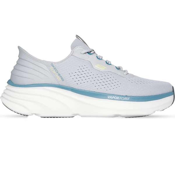 حذاء سكيتشرز رجالي-نسائى طبي رمادي في تركواز Skechers Slip-ins