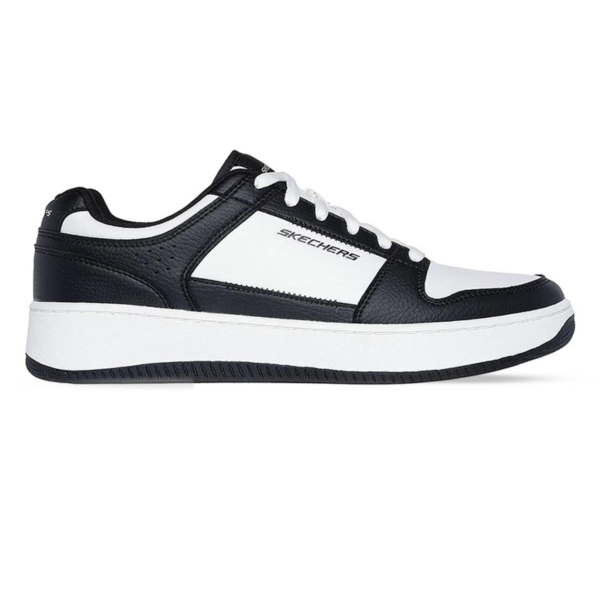 حذاء كوتشي سكيتشرز رجالي طبي أبيض في أسود Skechers Sport Court 2.0