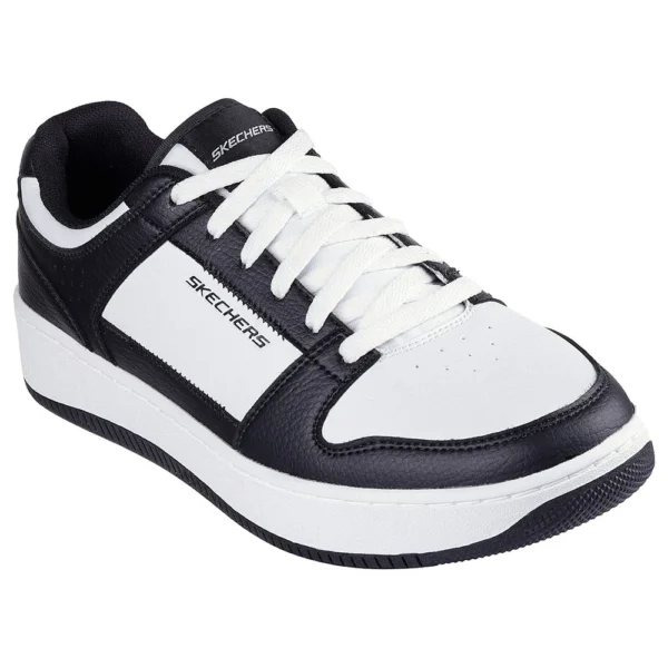 حذاء كوتشي سكيتشرز رجالي طبي أبيض في أسود Skechers Sport Court 2.0