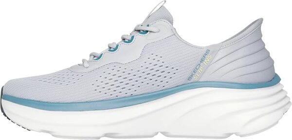 حذاء سكيتشرز رجالي-نسائى طبي رمادي في تركواز Skechers Slip-ins