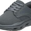 81Ih7iOAp8L._AC_SX695_ حذاء سكيتشرز رجالي طبي رمادي Skechers Glide-Step Expected