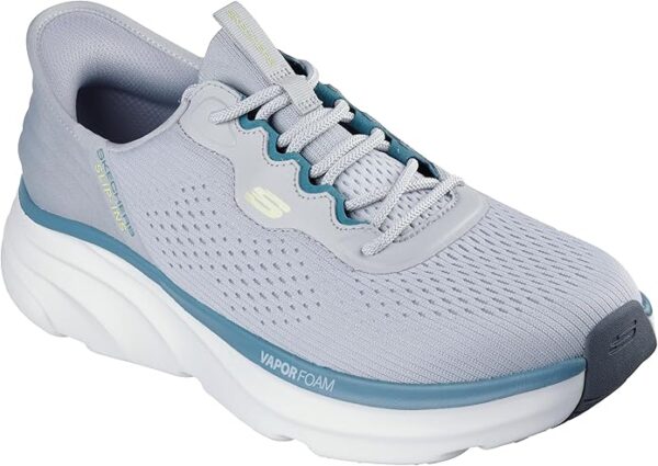 حذاء سكيتشرز رجالي-نسائى طبي رمادي في تركواز Skechers Slip-ins