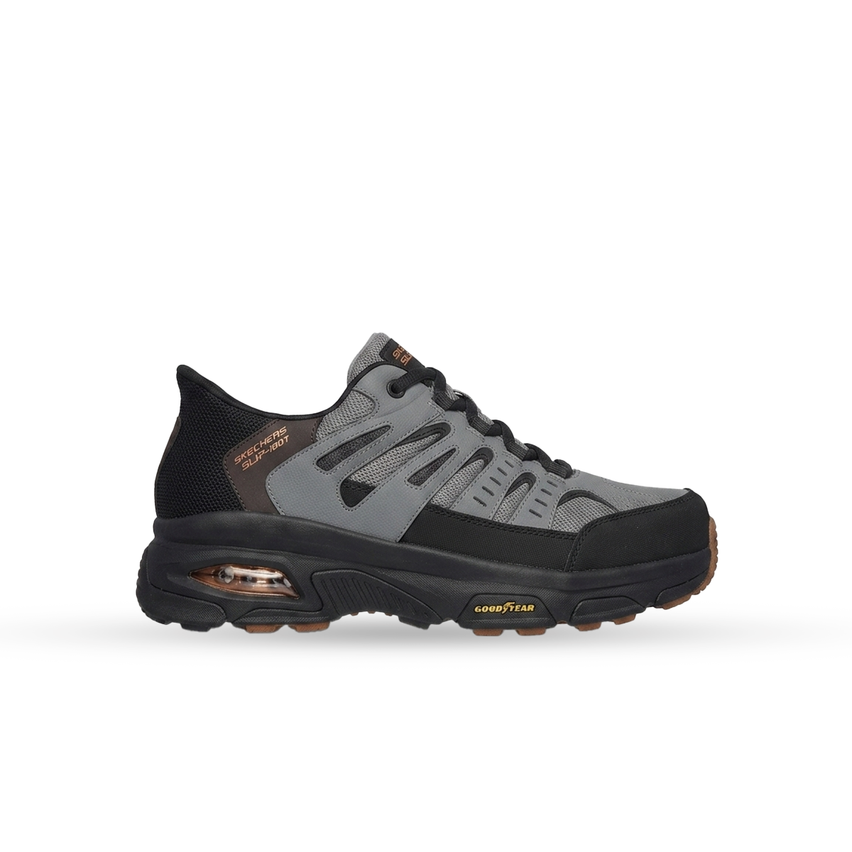 كوتشي اسكتشرز طبي رجالي رمادي في أسود Skechers Slip-ins 237322/GYBK